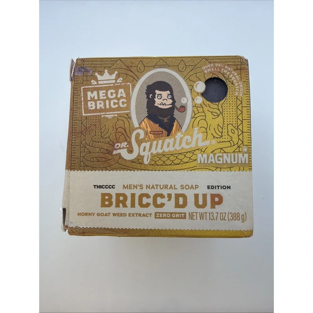 Dr. Squatch Limited Ed. Bar Soap‎ Magnum Mega Size Bricc'd Up Zero Grit 13.7 oz